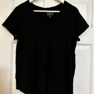 LOFT Vintage Soft Black Tee (Size M)